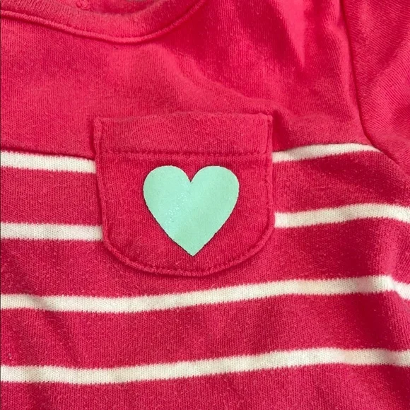 Carter's Pink Striped Onesie and Circo Black Pants Matching Set - Picture 4 of 10